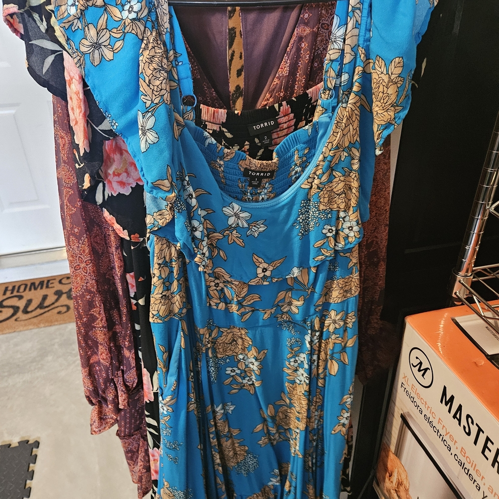 Torrid Vibrant Blue Floral Maxi Dress